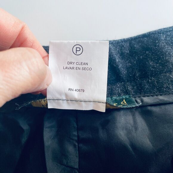 Harve Benard Cropped Pants 10 VINTAGE Charcoal Gray Wool Blend NEW Dead Stock - Picture 8 of 9